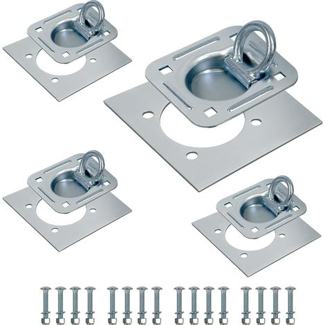 Zurr-d-ringe, Zug-d-ring-haken, 4 Stück Versenkter Anhänger-seilring Aus Edelstahl, Tragkraft 2270 Kg, Zur Sicherung Der Verankerung Von Booten, Fracht, Lkws, Lieferwagen