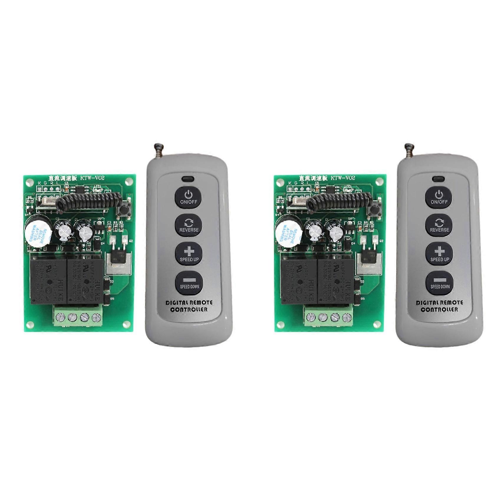 Kit De Contrôleur De Moteur 2x Dc12v Avec Télécommande De Vitesse Pour Table À Manger Électrique Rotative