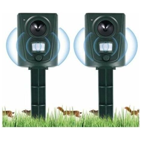 2023 2x Ultraschall-katzenvertreiber Für Den Garten, Katzenvertreiber Mit Erdspieß Zur Verhinderung Von Hunden Und Katzen, Vögeln, Für Gärten, Felder, Kindergärten, Wasserdicht.