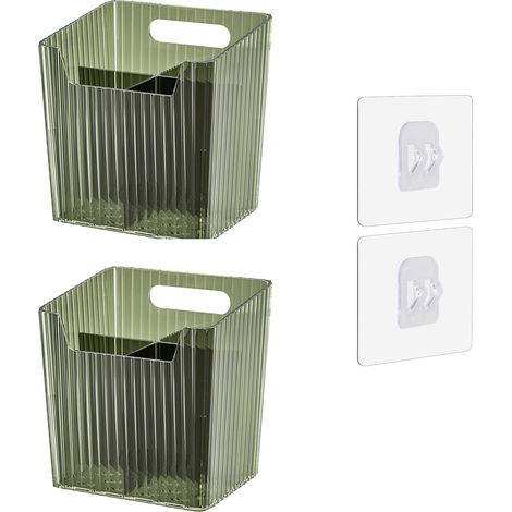 2er-pack Wandmontierte Dusch-aufbewahrungsbehälter, Badezimmerregale, Selbstklebender Hängebehälter Für Badezimmer, Grün