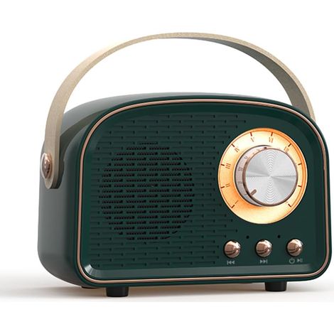 Drahtloser Retro-radio-mini-lautsprecher – Tragbar Mit Ukw-radio, Bluetooth, Wiederaufladbar, Hohe Lautstärke