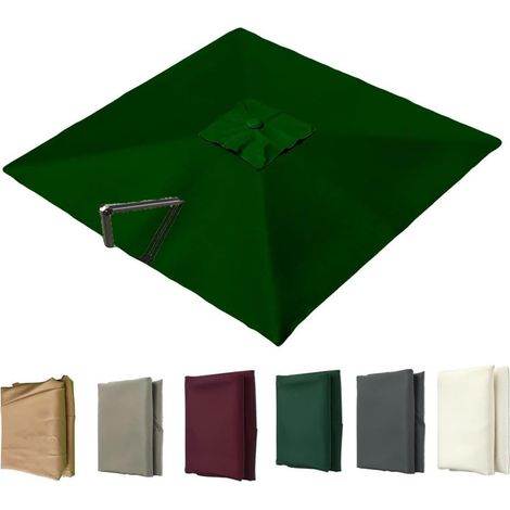 Ersatzdach Für Quadratischen, Versetzten Sonnenschirm, Ersatzdach Für Garten-sonnenschirm Im Freien, Ersatzabdeckung Mit 8 Rippen, Uv-schutz (grün, 2,5 X 2,5 M (8,2 X 8,2 Fuß))