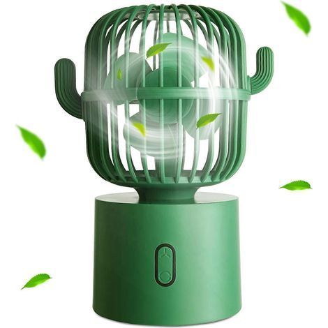 Kaktus-fan. Süßer Und Leiser Kleiner Tischventilator. Mini-schreibtischventilator. 80° Luftstrom. Usb