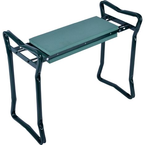 Klappbare Und Bequeme Gartenbank, Ideal Für Die Gartenarbeit Im Sitzen Oder Knien, Robust Mit Eva-schaumstoffbezug, Maße 58 X 28 Cm, Farbe Grün.