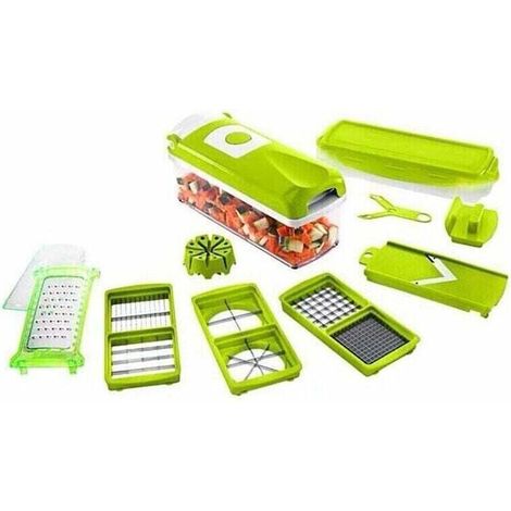 Küchen- Und Backzubehör, Genius Nicer Dicer Smart (12 Stk.) In Grün - Gemüseschneider Für Würfel, Stifte, Scheiben, Streifen Und Viertel - Mandoline, Salatschneider, Gurkenhobel