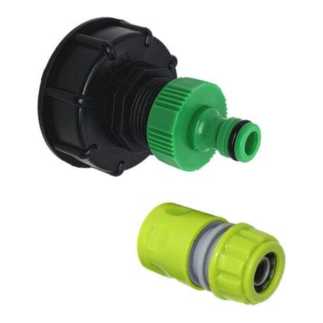 S60x6-anschluss Mit Wasserhahnnase, 1-zoll-schnellanschluss, Für Ibc-regenwasserrückgewinnungstank 1000 Liter (90 G 1-zoll-nippel Plus 4-punkt-schlauchanschluss)