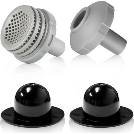 Schwimmbadanschluss Ø 32 Mm, Schwimmbadanschluss-set Ø 32 Mm, Schwimmbadfilteranschluss, Oberirdischer Schwimmbad-ablaufstutzen, Innengewinde Mit Schrauben (siebe + Düse + Stopfen)