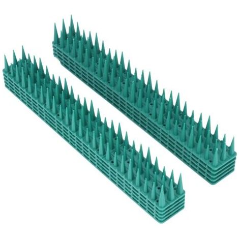 Set Mit 10 Anti-vogel- Und Anti-katzen-spikes 36 Cm Aus Kunststoff, Für Den Garten.