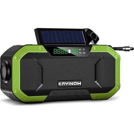 Solar-notfall-handkurbel-radio, 5000 Mah, Powerbank, Ladegerät, Blitzlampe, Outdoor, Camping, Überleben, Radio, Grün