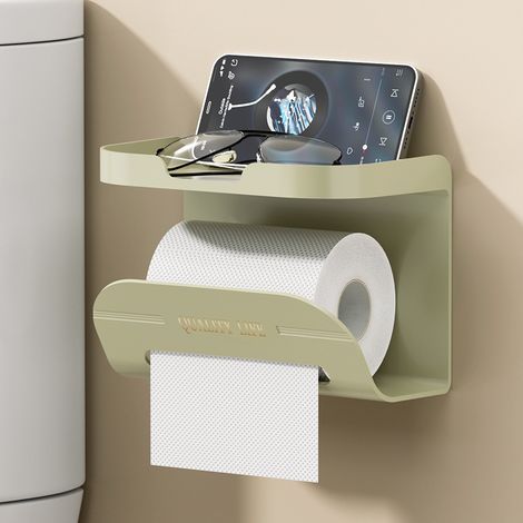 Toilettenpapierhalter Zur Wandmontage, Grün, 71,28 Zoll, Multifunktionaler Toilettenpapierhalter/handtuchhalter Ohne Bohren.