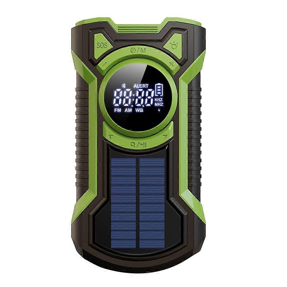 Radio Solaire À Manivelle, Radio Am/fm Portable Avec Données Météo Noaa, Lampe Torche Led, Haut-parleur Bluetooth 5.0, Radio D'Urgence C