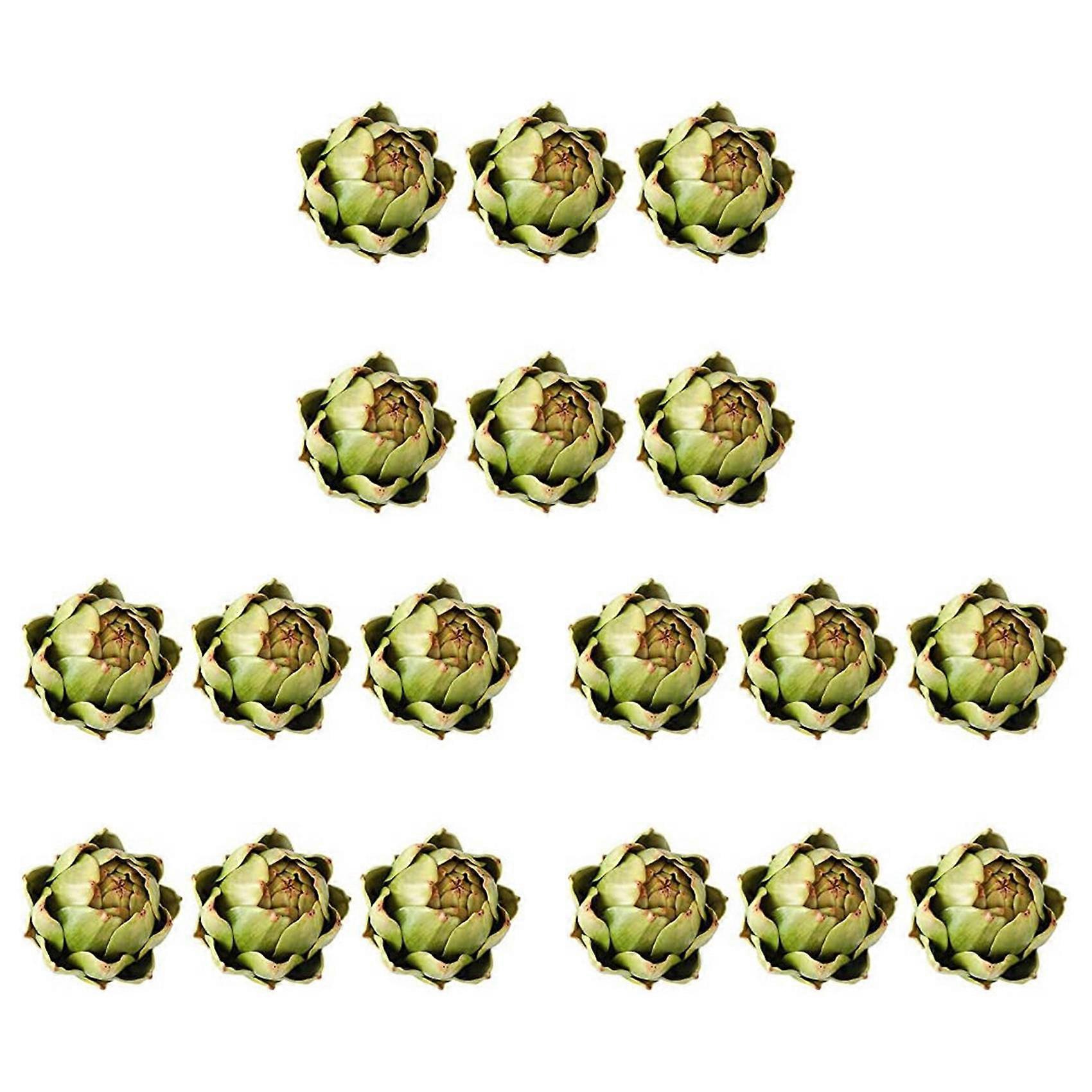 Lot De 18 Artichauts Artificiels (fruits Et Légumes) Pour La Décoration De Table Lors De Mariages Et Fêtes À La Maison (vert)