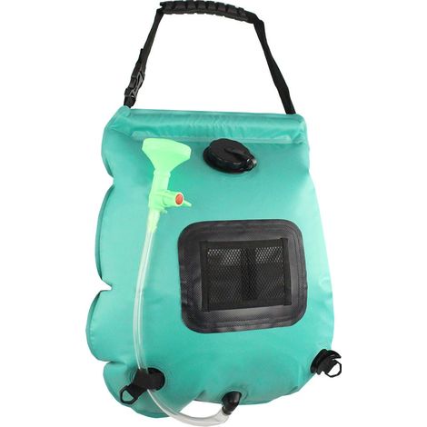 Solar-duschbeutel Für Camping, 20 L/5 Gal, Tragbarer Outdoor-duschbeutel Mit Abnehmbarem Schlauch Und Unterbrechbarem Duschkopf, Grün
