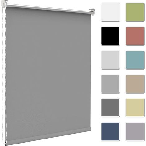 Hellgrau, 50 L X 200 L Cm, Verdunkelungsrollo Ohne Bohren, Wärmedämmung Für Fenster Oder Tür, Einfach Zu Installieren, Schützt Ihre Privatsphäre, Für Schlafzimmer, Wohnzimmer, Badezimmer