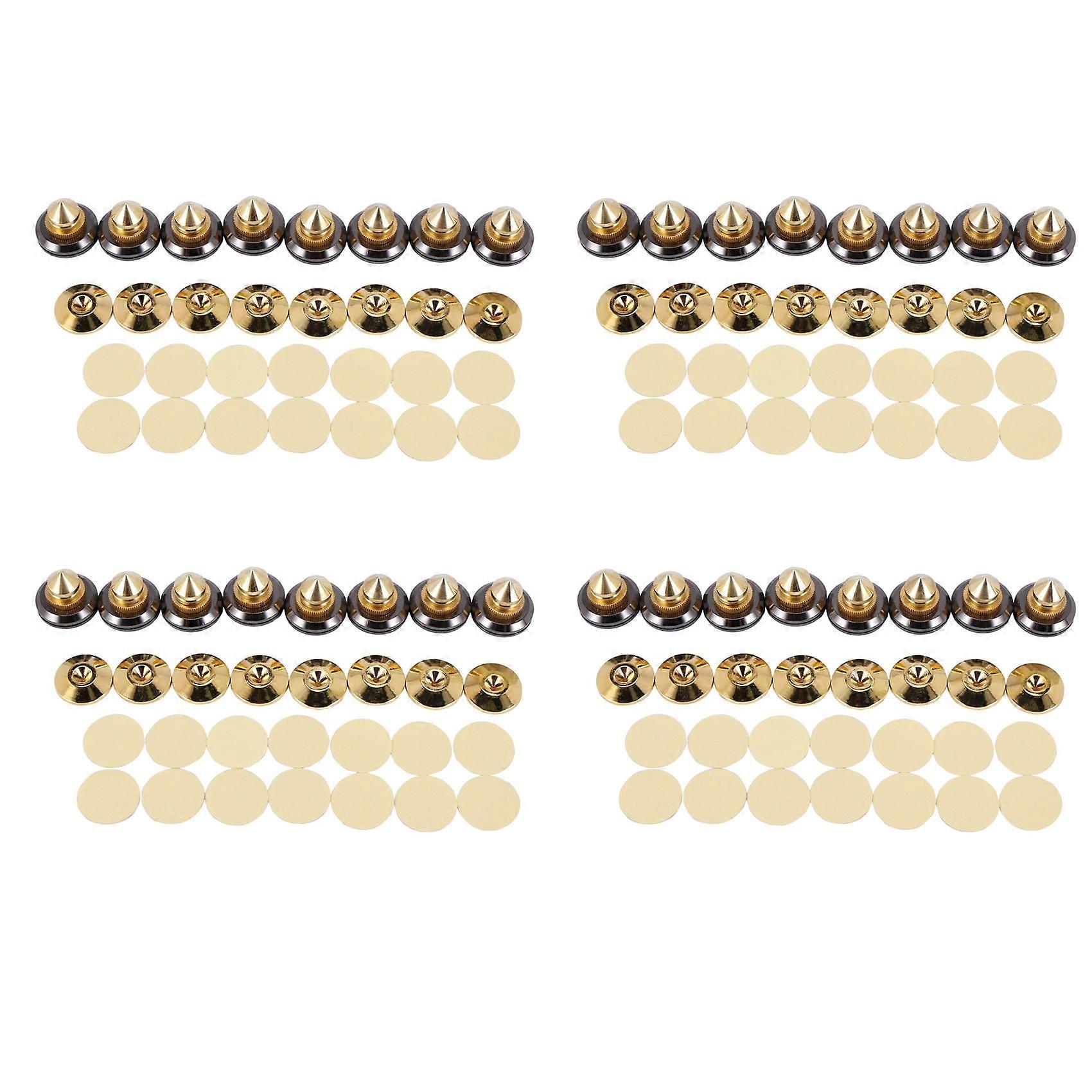 32 Pointes De Découplage Plaquées Or Pour Enceintes, Pieds D'Isolation Pour Cd Audio, Caisson De Basses, Amplificateur Et Platine Vinyle
