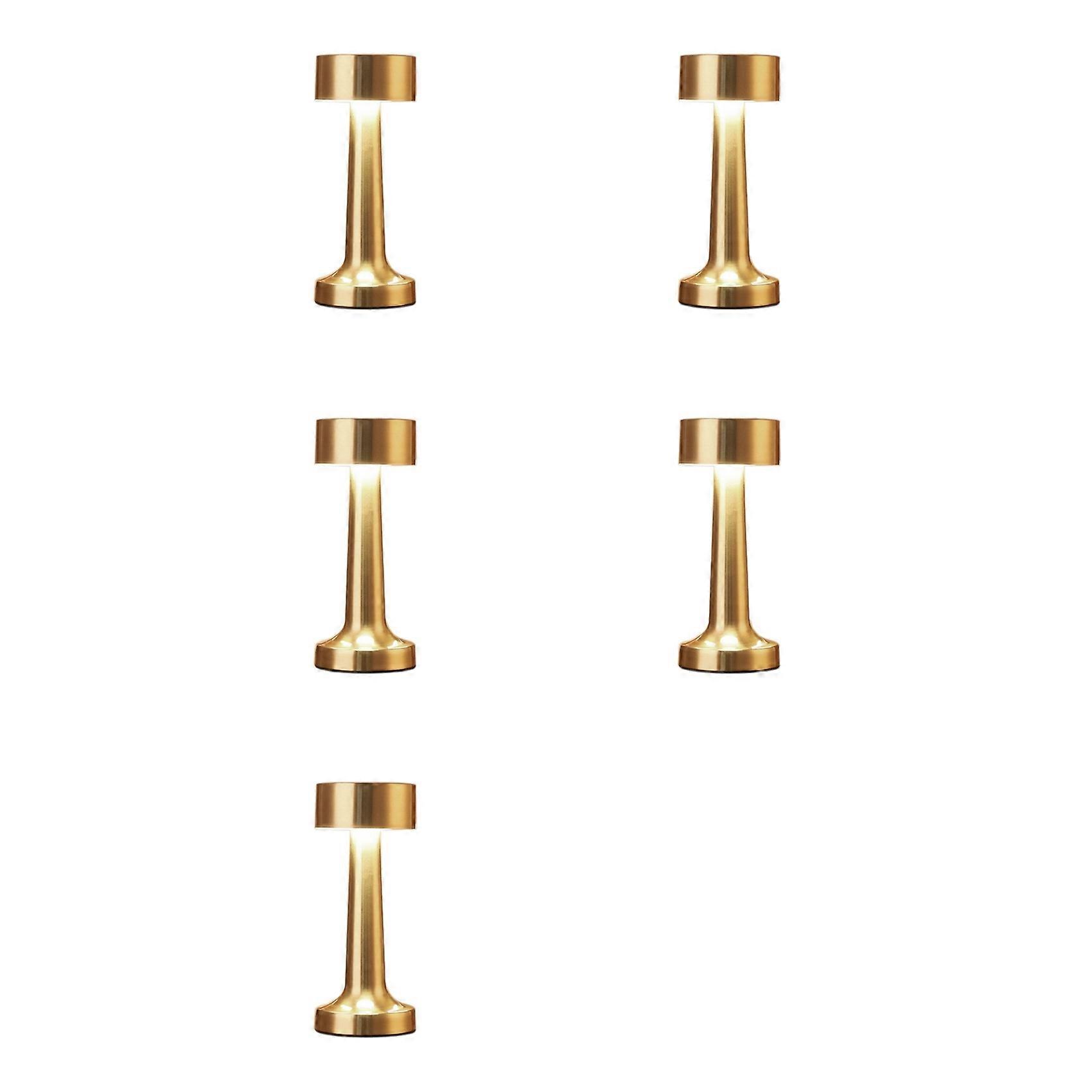Lot De 5 Lampes De Table Led Rétro Rechargeables Avec Fonction Tactile, 3 Couleurs, Intensité Variable, Pour Une Ambiance Chaleureuse, Idéales Comme Lampe De Bureau, Décoration De Bar Ou De Chambre Ou