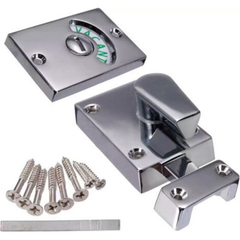 1-teiliges Türschloss Mit Belegungsanzeige, Leerer/betätigter Riegel Für Badezimmer, Toilette, Öffentliche Toilette (satin-nickel)