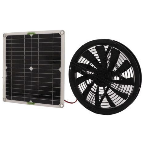 100 W Solarpanel-lüfter, Leistungsstarker Solar-abluftventilator Mit Gehäuse, Kompakter Lüfter Für Wohnmobile, Gewächshäuser, Badezimmer