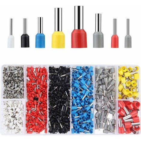 1200 Stück Aderendhülsen Mit Isolierten Buchsen 0,5-10 Mm² Für Diy-kabel Etc. (1200 Spitzen)