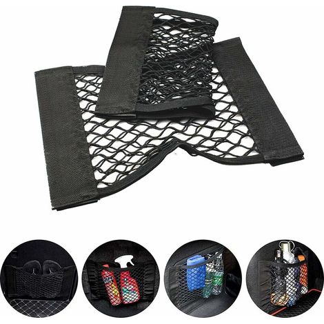 2 Stück Kofferraumnetz, Kofferraum-aufbewahrungsnetz, Aufbewahrungsnetz, Tasche, Auto-aufbewahrungsnetz Für Auto, Gepäck, Tasche, Kofferraum-organizer, 4025 Cm