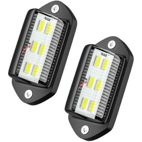 2 Stück Led-kennzeichenleuchte, Wasserdicht, 6 Smd-led-rückleuchten, Kennzeichenleuchte Für 12 V/24 V, Lkw, Transporter, Anhänger, Auto, Fahrzeug, Wohnwagen