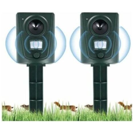 2023 2x Ultraschall-katzenvertreiber Für Den Garten, Katzenvertreiber Mit Erdspieß, Verhindert Hunde Und Katzen, Vögel, Für Gärten, Felder, Kindergärten, Wasserdicht