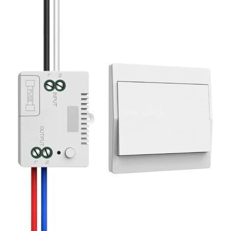 230 V Kabelloses Lichtschalter-set, Eigenständiger Kabelloser Schalter, Keine Batterien Erforderlich, Wasserdichter Wandschalter, Steuern Sie Ihre Lampe Aus Bis Zu 200 M Entfernung (1 Empfänger & 1).