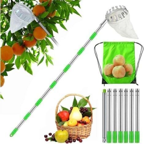 3 M Teleskop-obstpflücker, Abnehmbarer Obstpflücker, Teleskop-obstpflücker, Teleskop-obstpflückerstange, Kirschpflücker, Obstpflücker, Apfelpflücker, 140 Mm.