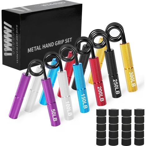 6 Unterarmtrainer-griffe – Metallgriff, Unterarm-griffwerkzeuge Für Zuhause, Fitnessstudio Und Büro