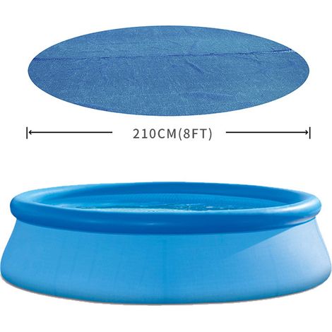 8 Fuß Runde Pool-sonnenschutzplane, Wetterbeständig, Faltbar, Energiesparend, Poolabdeckung