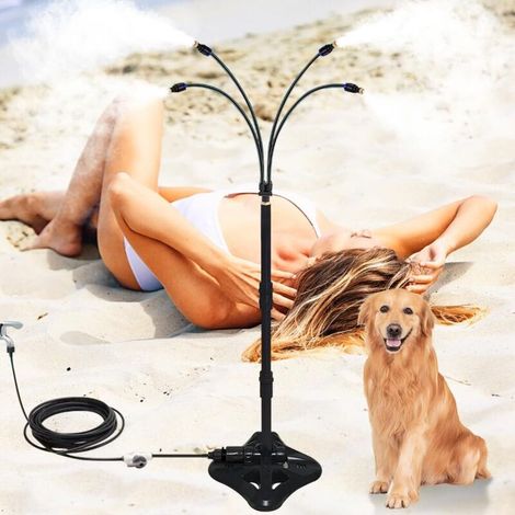 8 M Sockel-nebelmaschine Mit 4 Flexiblen Messingdüsen, Höhenverstellbar Von 43,9–66 Cm, Lufterfrischer Für Terrasse Und Garten-kzq