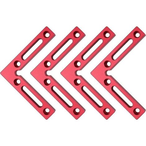 90-grad-positionierungsklammern Aus Aluminiumlegierung, 11,9 X 11,9 Cm, L-typ-eckklemme, 90° Rechtwinklige Klemmen Für Schubladen, Schränke, Bilderrahmen