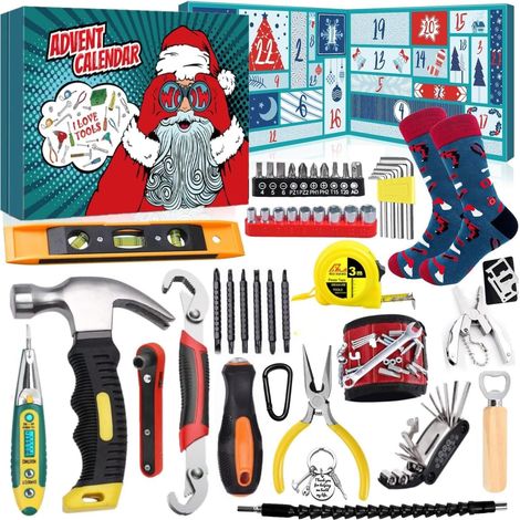 Adventskalender 2025 Für Männer – Weihnachtswerkzeuge Und Geschenke – Multitool Für Vater, Opa, Freund, Neffe Oder Onkel