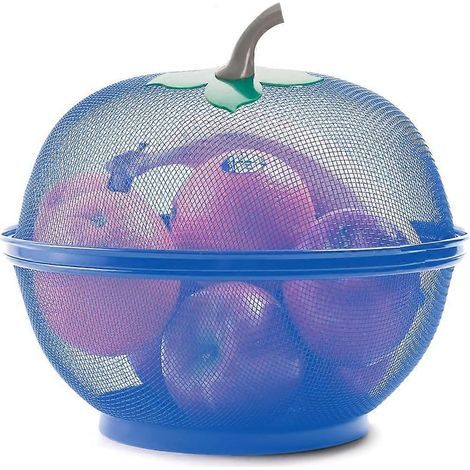Apfelförmiger Obstkorb Mit Deckel, Netz, Tischgemüsehalter, Abtropfkorb.