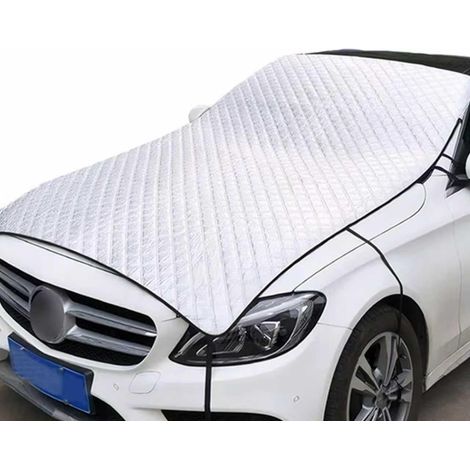 Auto-haubenabdeckung, Dicke Mehrschichtige Wasserdichte Beschichtung Für Windschutzscheibe Und Motorhaube, Faltbarer Allwetterschutz Mit Befestigungsgurt, Universelles Halbes Auto-schneehaus
