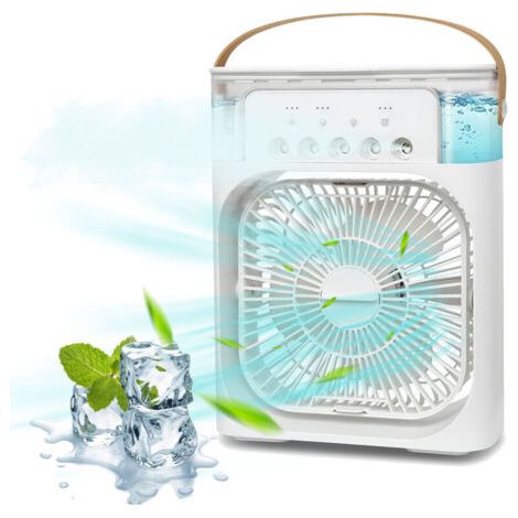 Außenventilator Und Nebelerzeuger, Tragbarer Klimaanlagenventilator, 4-in-1-mini-kühlventilator Mit Wassernebelspray, 3 Geschwindigkeiten, Verdunstungsluftkühler, Klein