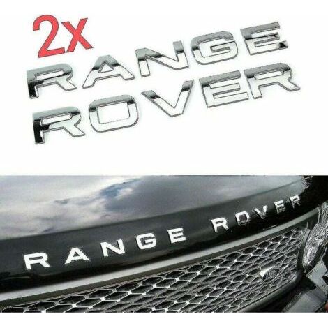 Chrome Range Rover Frontgrill-motorhauben-abzeichen-emblem, Motorhauben- Und Heck-kofferraum-schriftzug-abzeichen (2er-pack)