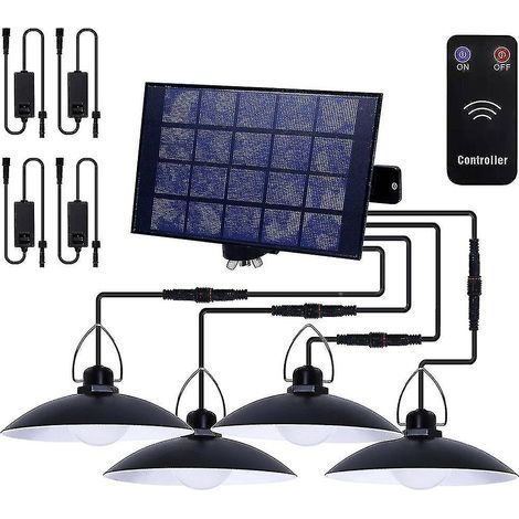 Crea – Wasserdichte Solar-wandleuchte Für Den Außenbereich Mit Fernbedienung – Warmes Licht – 5v/3,5w Solarpanel – Autonomie Bis Zu 10 Stunden – Ip65 Wasserdicht