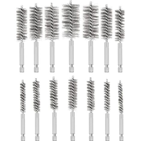 Csparkv – Drahtbürste Für Bohrer – Set Mit 14 Teilen Aus Edelstahl – Durchmesser 8 Bis 25 Mm – Zum Entfernen Von Rost Und Farbe