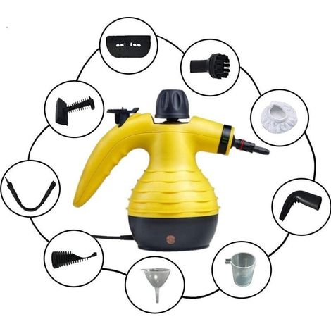 Dampfreiniger Für Teppiche, Stoffe, Fenster, Matratzen, Wände, Böden, Autos, Teppiche, Auto, Tragbar, Vielseitig Einsetzbar, Mit 9 Zubehörteilen