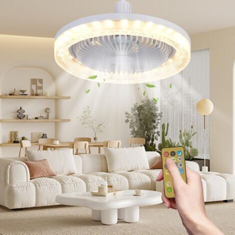 Deckenventilatorlampe, E27-deckenventilator-kronleuchter Mit Fernbedienung, Für Schlafzimmer, Wohnzimmer Und Mehr
