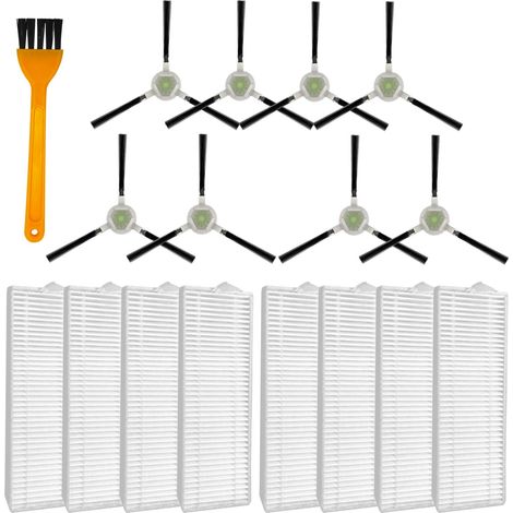 Ersatzteile Kompatibel Mit Den Roboterstaubsaugern Lefant M210/m210s/m210b/m213 Und Okp Life K2/k3/k3a/k4/k5 – 8 Seitenbürsten, 8 Hepa-filter