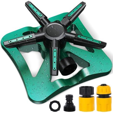 Gartensprinkler – Gardena Automatische Bewässerung Für 360-grad-bewässerung Mit 5 Schwenkarmen – Rotierender Wassersprinkler Mit 20 Düsen, Garten-rasenbewässerungssystem