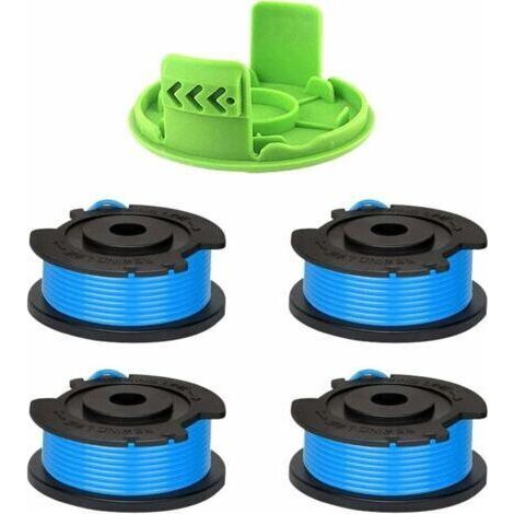 Greenworks G24lt Rasentrimmerfadenspule, 4,5 M Lang, 1,65 Mm Durchmesser, Für Greenworks 24 V G24ltk2 G24lt30m G24lt30mk2 Trimmerfaden (4 Spulen + 1 Kappe) H764