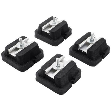 Halterungspolster Für Klimaanlagen, Robuste Anti-vibrations-basispolster, Gummi, Edelstahlmaterial, 4 Stück Für Die Bodeninstallation Von Wärmepumpensystemen Und Geteiltem Ac-kondensator, 13 X 10 X 6