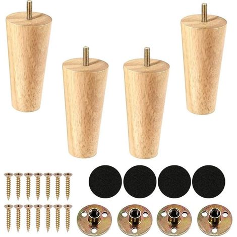 Holzmöbelbeine, 12 Cm Ersatz-sofabeine, Mid-century-sofabeine Für Couch, Bett, Sessel, Kleiderschrank, 4er-set