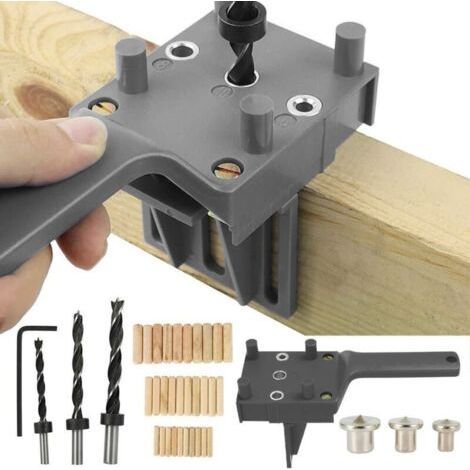 Houhence – 41-teilige Dübelbohrschablone – Bohranleitung Für Holzdübel – Parallelanschlag – Durchmesser 6/8/10 Mm – Robuster Abs-kunststoff – 41 Stück