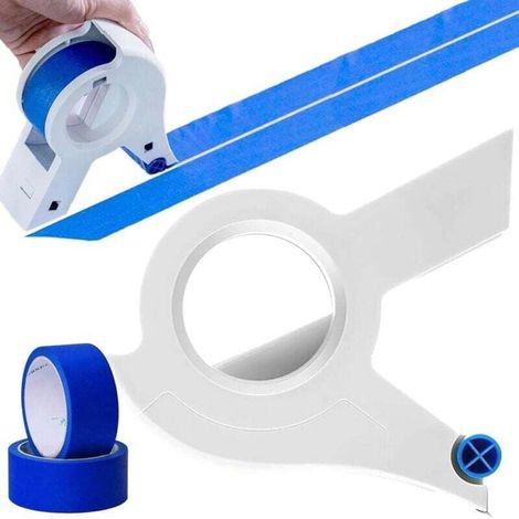 Klebebandabroller, Maskierungsmaschine, Tragbare Maskierungsmaschine, Masking Master Tape Dispenser Mit 2 Rollen, Walze Zum Lackieren, Mehrzweck-farbbandapplikator