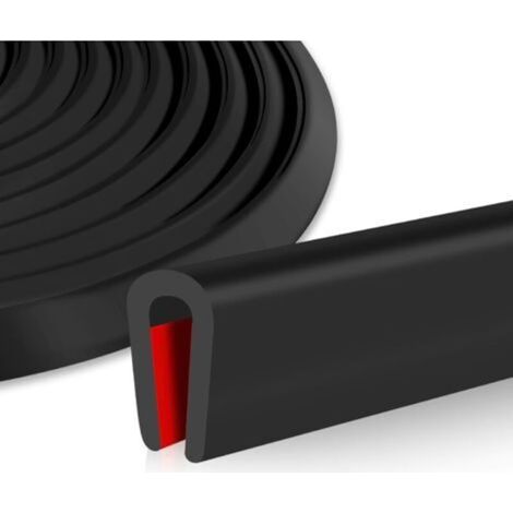 Klebender Blechkantenschutz, U-förmige Gummidichtung, Epdm-blechkantenschutz, Autotürdichtung Für Metallplatten, Fenster, Tischecken (2 Mm × 3 M)