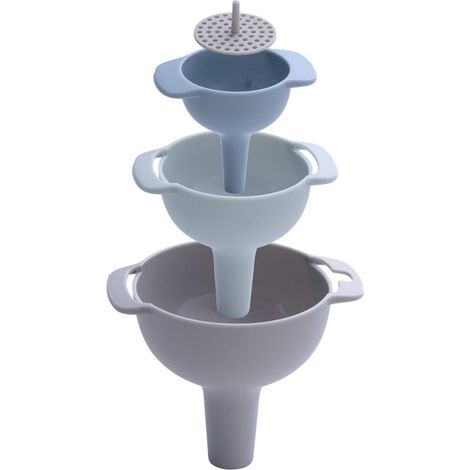 Kunststoff-küchentrichter, Trichter-set, Küchenutensilien-trichter Mit Filter, Stapelbarer Kunststoff-trichter Mit Griff, Stapelbarer Küchentrichter, Zum Übertragen Von Pulverförmigen Flüssigen Zutate